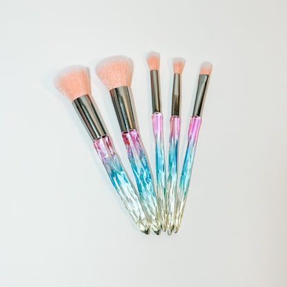 Rainbow Crystal Makeup Brush Set